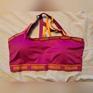 Gymshark Magenta and Yellow Strappy Sports Bra